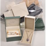 A selection of contemporary sterling silver jewellery by:-Melanie Bowler, Will Shakespeare,