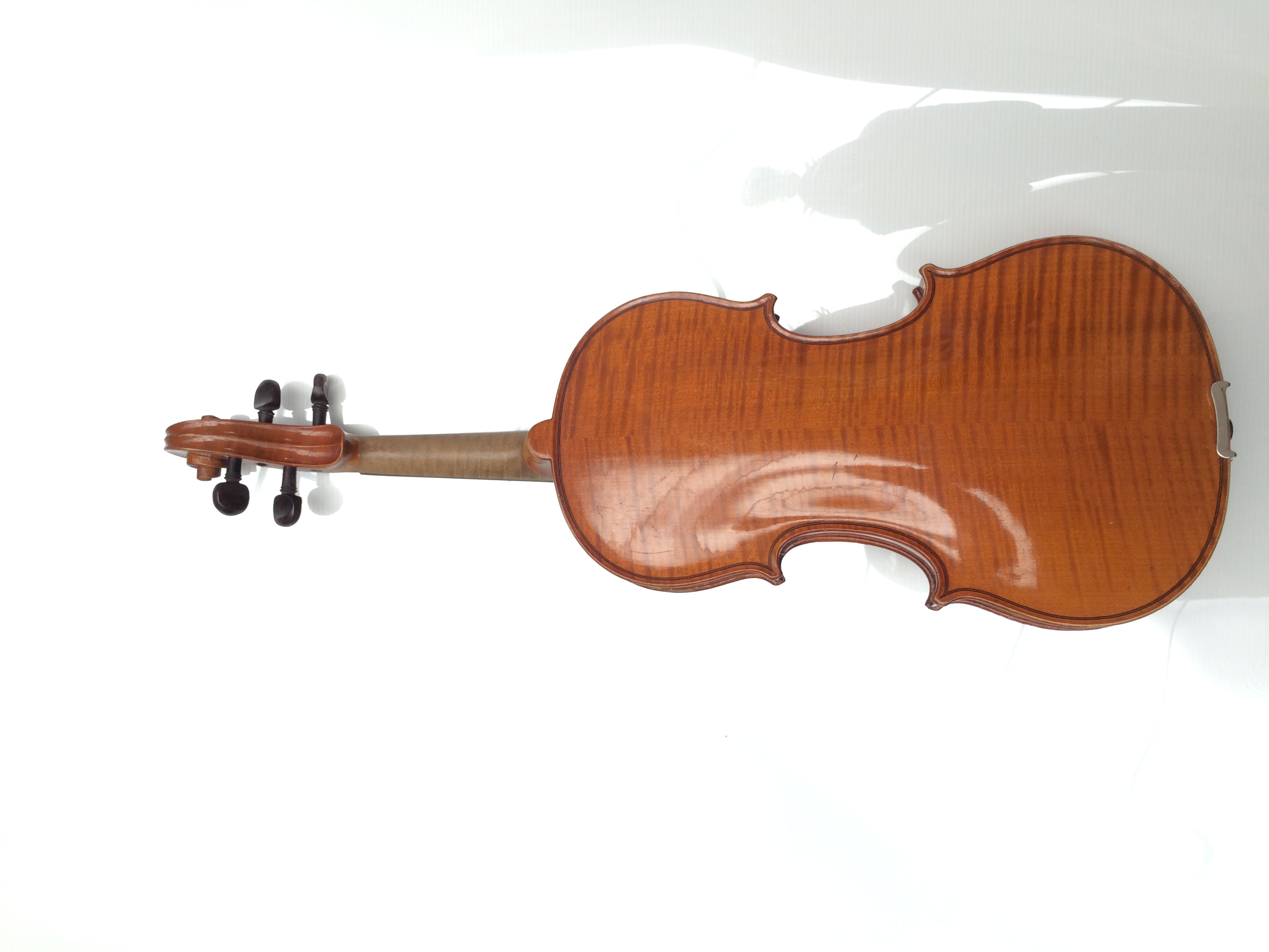 An early 20th century Hawkes & Son violin, labelled "Hawkes & Son Tyrolese Violin", Denham Street, - Image 3 of 4