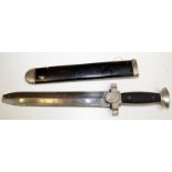 A WWII German Red Cross Enlisted Man Hewer dagger and scabbard.