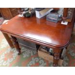 A Frank Hudson & Company extending mahogany dining table in Victorian style on turned and fluted