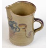 A rare Bernard (AND NOT Michael Cardew for) Leach cylindrical, stoneware jug, impressed pottery