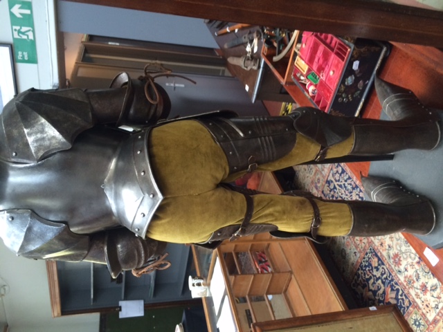 A fine Terry English replica of a 14th/15th century suit of armour with sword, - Image 2 of 2