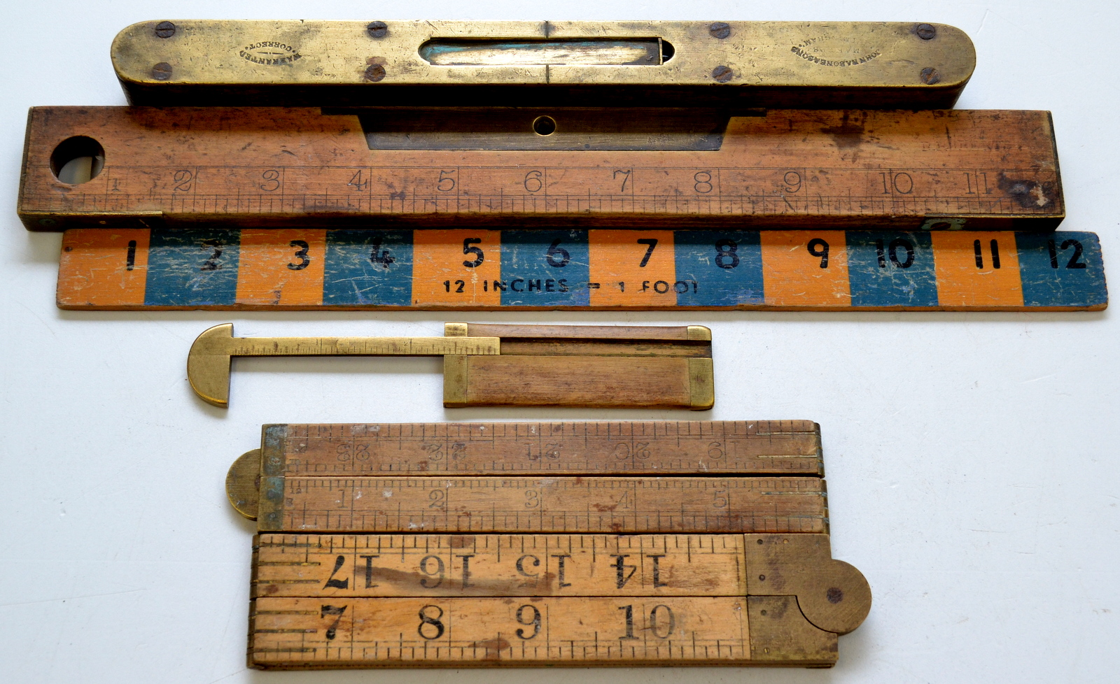 A rope gauge and various rules.