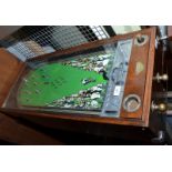 A 1930's perfect Skittle Alley 1D coin operated plywood and aluminium pinball machine by the