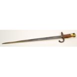 A French St. Etienne sword bayonet, length 64cm.