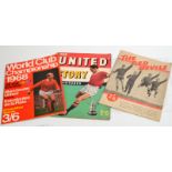 A rare Manchester United Red Devils 1956-7 souvenir booklet and its testimonial fund slip,