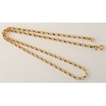 A 18ct. gold plain necklace, 13g.