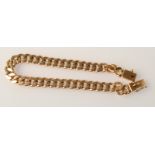 A 9ct. gold curb link bracelet, 22.6g. Condition Report: In good condition and hall marked.