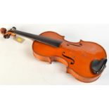 An early 20th century Hawkes & Son violin, labelled "Hawkes & Son Tyrolese Violin", Denham Street,