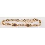 A 9ct. gold stone set bracelet, 3.7g.