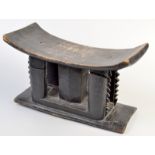 An African Ashanti small stool, width 43cm, height 25cm.