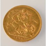 A Victorian 1894 sovereign, good, very fine.