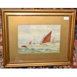 A marine watercolour by Alice Westlake inscribed 'Newquay' and dated 1912.
22.5 x 33cms.