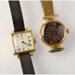 An Ernest Borel "cocktail" ladies' watch in gold plated case,