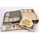 A First World War scrap book, well filled with mostly newspaper cuttings.