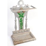 A Victorian cast iron umbrella stand by N & H.D.  Condition Report: Showing signs of use and rust.