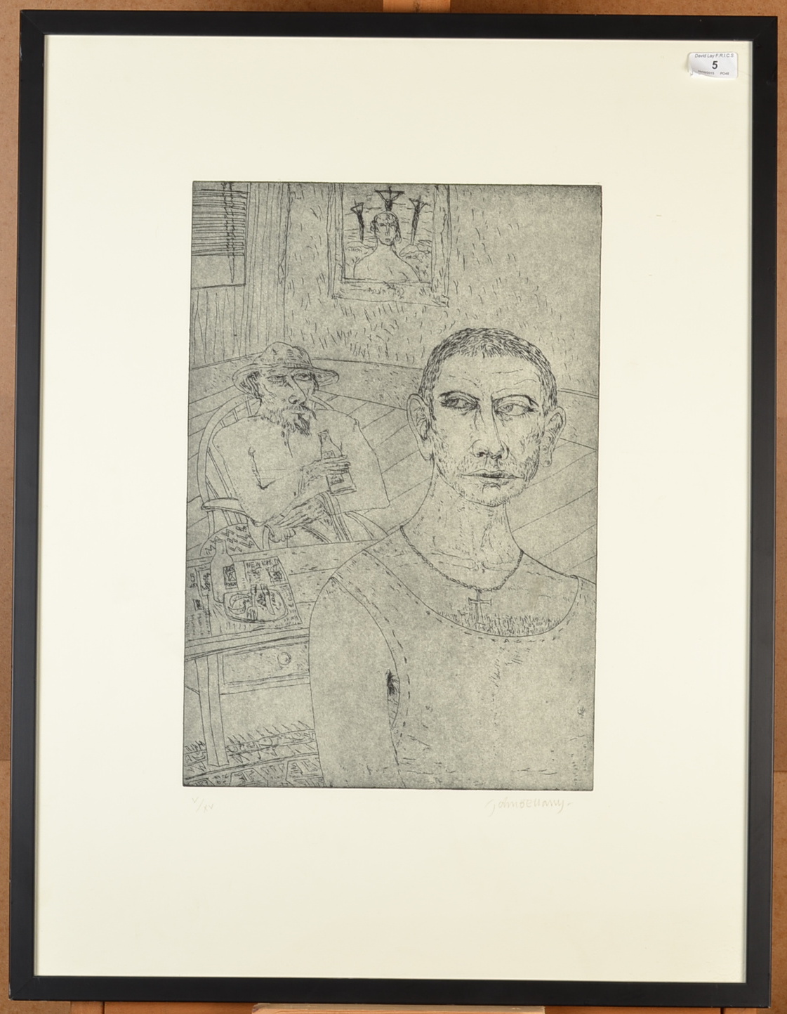 JOHN BELLAMY
The modern day Christ
Etching
Signed and numbered 5 from an edition of 15
48 x 32cm