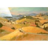 KEN SYMONDS 
Montespertoli, Tuscany
Pastel
Signed,