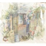 KEN SYMONDS
Honeysuckle above a stable door
Watercolour
Signed and dated '95
37 x 42.