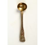 A Georgian silver gilt salt spoon, London, 1808, 1oz.