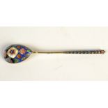 A COLLECTION OF RUSSIAN SILVER

A late 19th century Russian silver gilt spoon with crown finial,