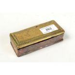 A Dutch copper and brass tobacco box a.f.