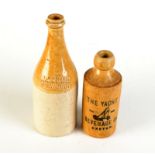 Two stoneware bottles, one for H.A. Smith, Newport, the other The Yacht Beveridge Co., Exeter.