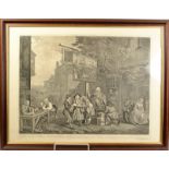 A set of four Nicholls Edition Hogarth prints "Chairing the Members", "Canvassing for Votes",