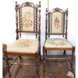 Two Victorian rosewood children's chairs.