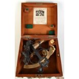 A triple ring Hezzanith sextant boxed with accessories.