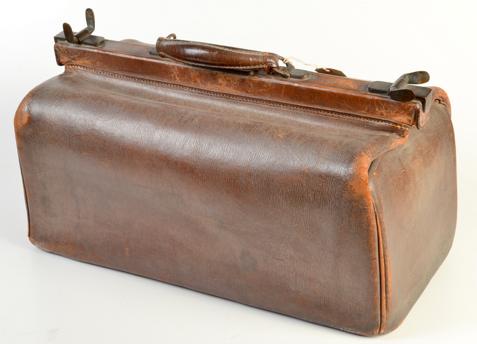 A Victorian brown leather Gladstone bag, makers label R.H.B. L.