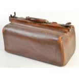 A Victorian brown leather Gladstone bag, makers label R.H.B. L.