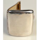 A George V silver cigarette case, 2.1oz, 8.5 x 7cm.