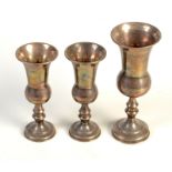 A pair of silver Kiddush wine cups by Joseph Zweig (J.