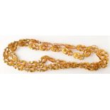 An early 19th century, high purity gold chain, the links of lyre shape. Condition Report: Weight