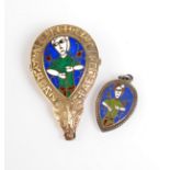 A facsimile silver, gilt and enamel replica of King Alfred Jewel,