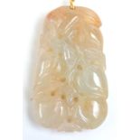 THE LESLIE DAVIE COLLECTION OF JADE

A jade fruiting peach tree pendant with a little russet,