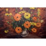 CHARLES EVANS
Still life with flowers
Oil on board
Signed
Label to the back
43 x 58cm
Together with
