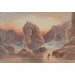 THOMAS HART
Steeple Rock at Sunset
Watercolour
Signed
16.