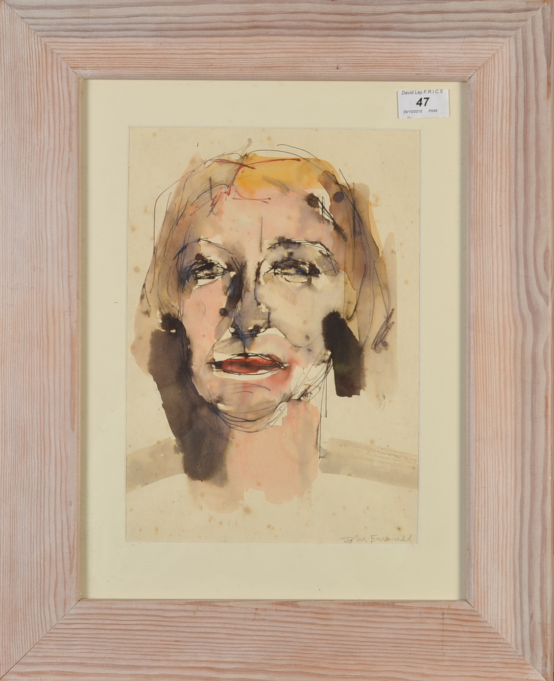 JOHN EMANUEL
Portrait
Mixed media
Signed in pencil
31. - Image 2 of 2