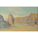 CLAUDE MONTAGUE HART
Steeple Rock, Kynance Cove
Watercolour
Signed
34 x 51.