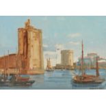 ERIC CRADDY
La Rochelle Vieux Port
Oil on canvas
Signed and dated
'Bristol Savages' label to the