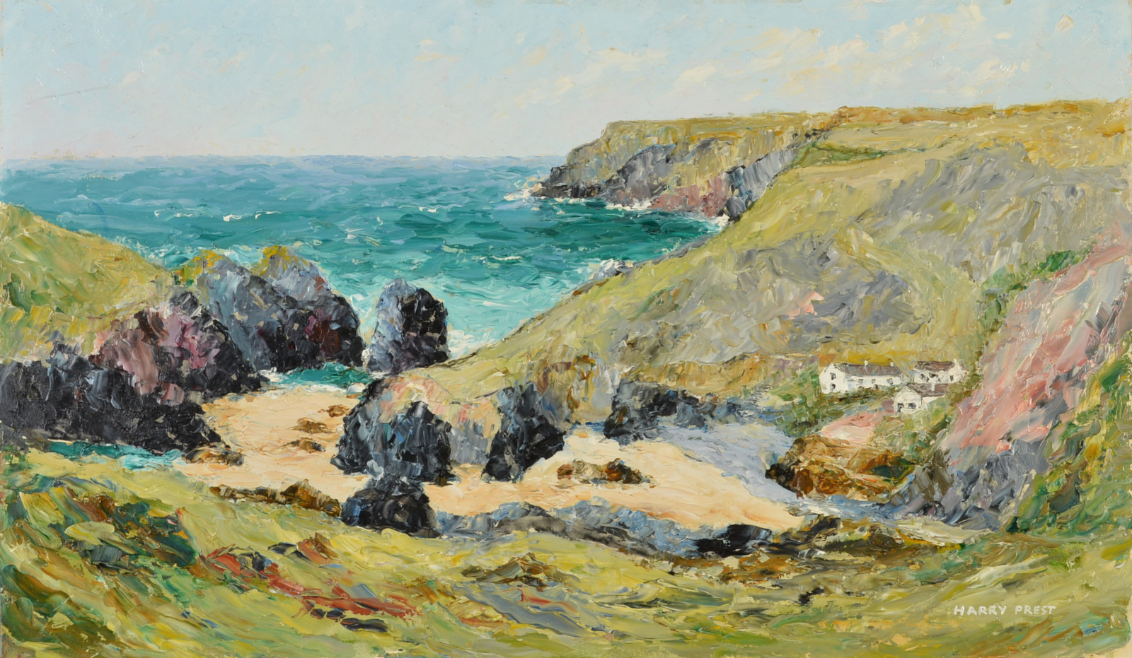 HARRY PREST
Kynance Cove
Oil on board
Signed
40 x 68.