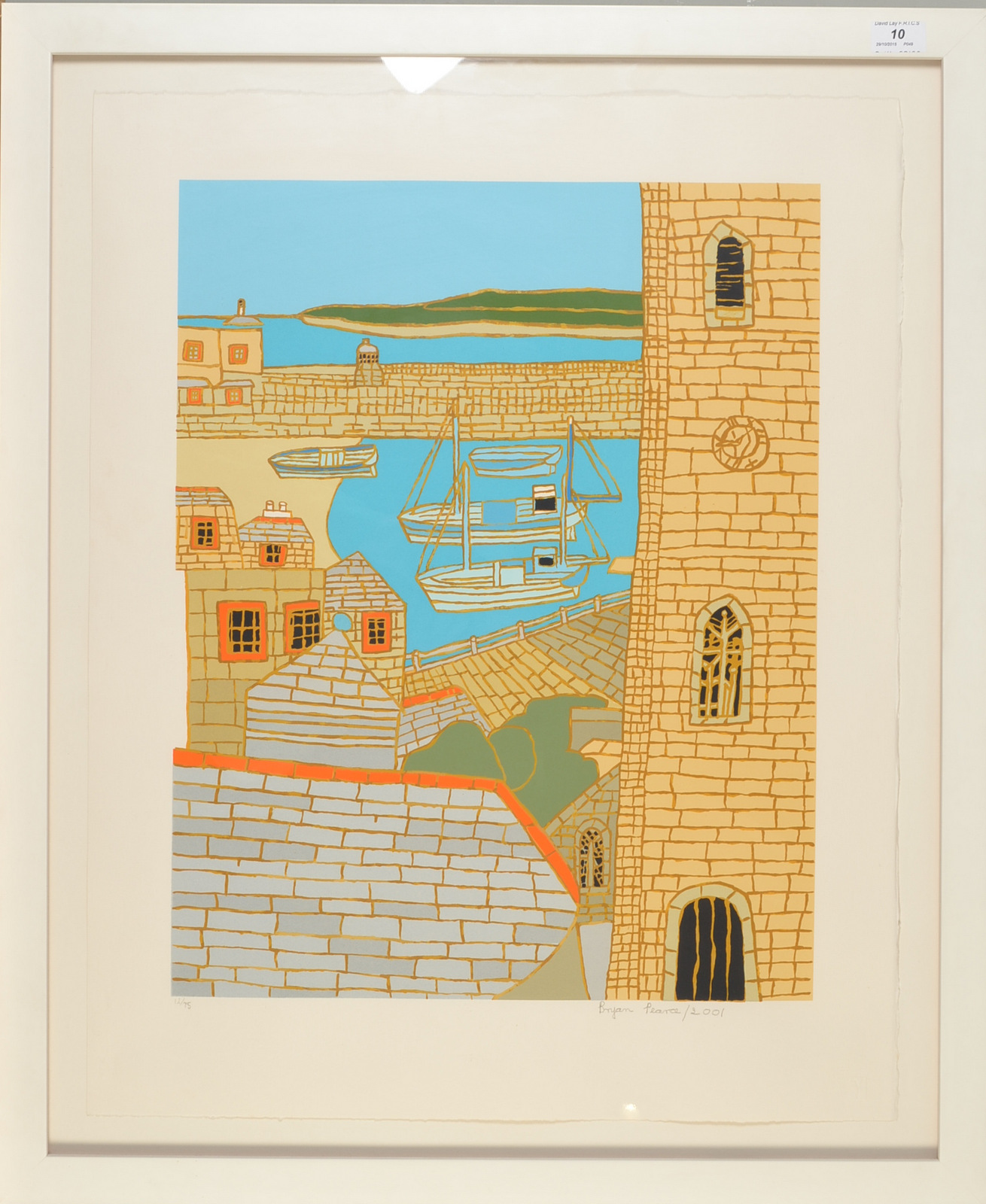 BRYAN PEARCE
A Glimpse of the Harbour, St Ives
Screenprint
Signed and dated 2001 and numbered 12 out - Image 2 of 2