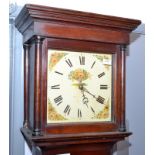 A late 18th/early 19th century mahogany longcase clock, height 195cm, with a 30 hour movement.