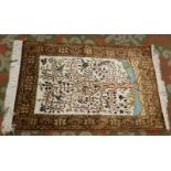A silk 'Tree of Life' prayer rug, 110 x 72cm.