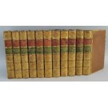 Strickland Agnes: Lives of the Queens of England 1845 - 1847, eleven volumes, uniformly bound in