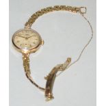 A lady's wristwatch by Trebex, the manual wind movement having circular dial with Arabic numerals