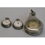 A French pocket watch, the key wind movement having white enamelled dial inscribed "Gadois Carhaix",