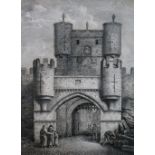 After I Halfpenny (early 19th Century), "Bootham Bar", black and white engraving published